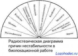 Пример радиэстезической диаграммы